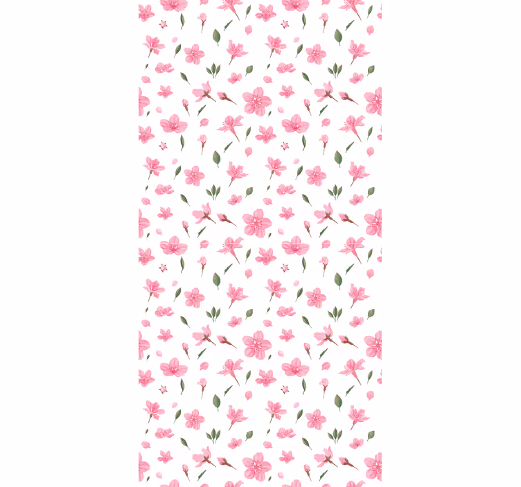 Delicate pink pattern floral blind - TenStickers