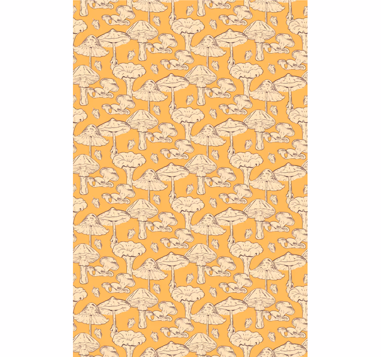 MUSHROOM PATTERN DESIGN floral blind - TenStickers