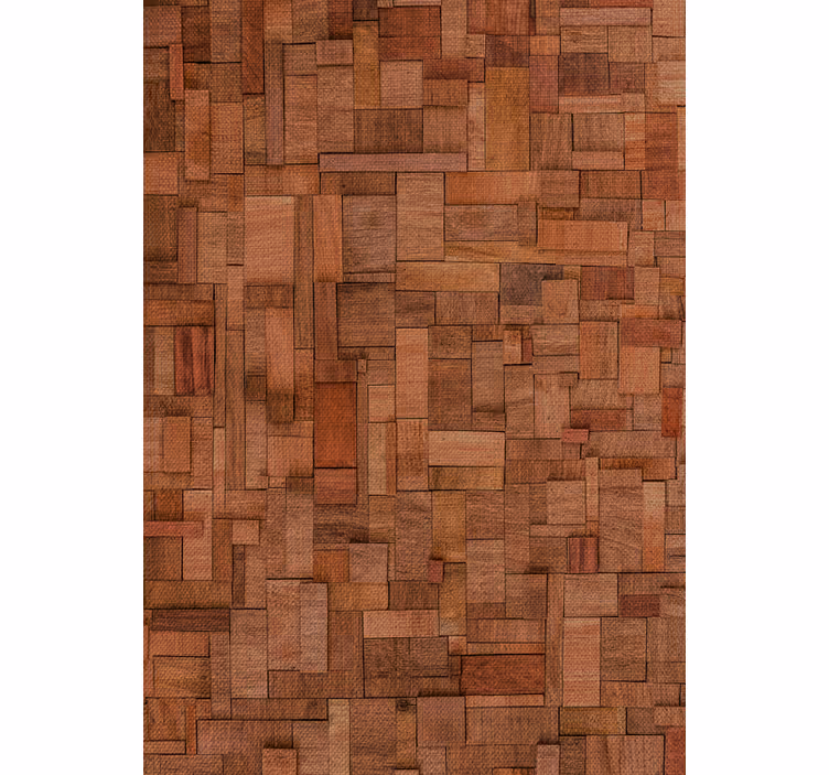 Wooden tile arrangement pattern roller blind - TenStickers