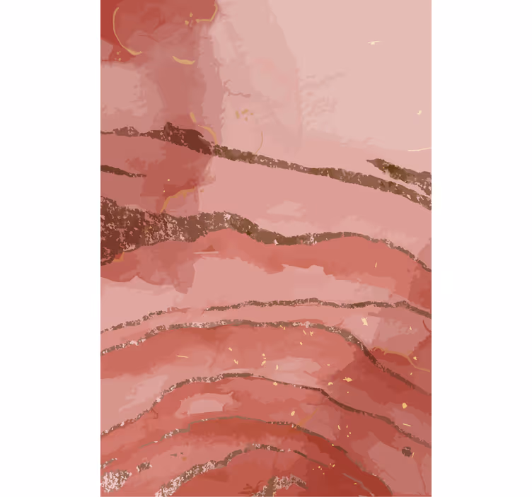 Glitter Gilded Waves blind art - TenStickers