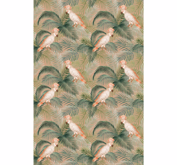 Cockatoo and Leaves animal blind - TenStickers
