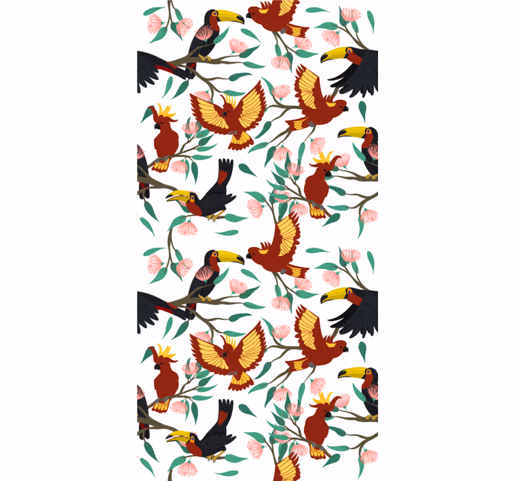 Tropical Bird Patterns animal blind - TenStickers