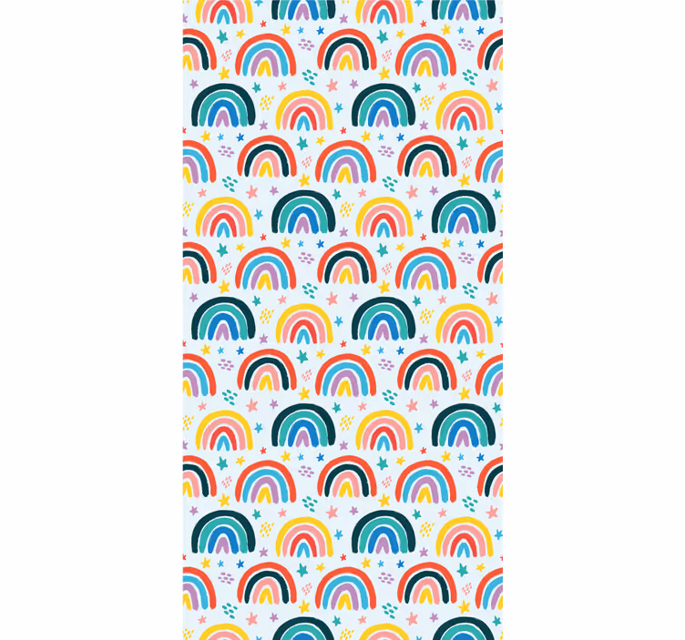 Blue rainbow patterns blind kids - TenStickers