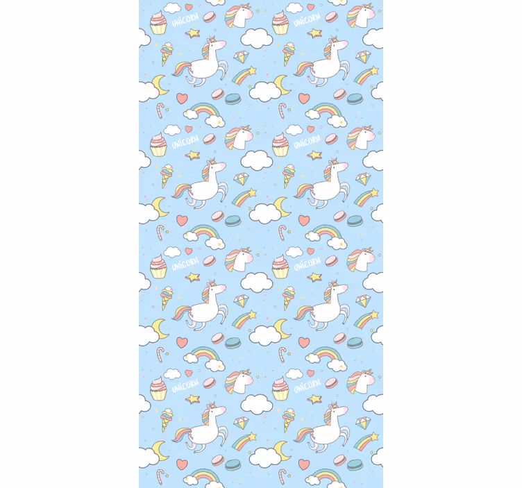 Cute unicorns and rainbows blind kids - TenStickers
