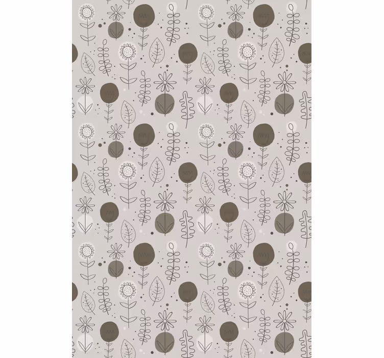Grey stylish theme blind flowers - TenStickers