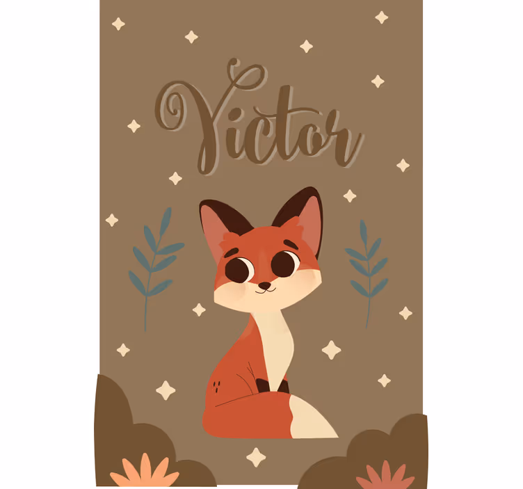 Custom fox design blind kids - TenStickers