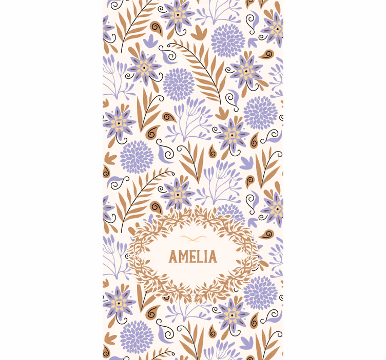 Floral blind custom floral design - TenStickers