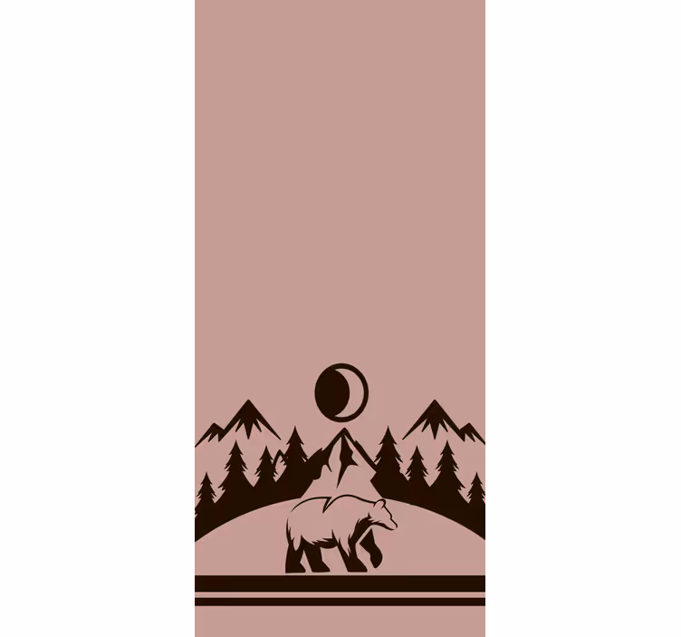 Bear and Mountains animal blind - TenStickers