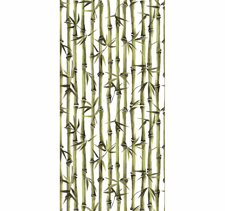 Bamboo Forest Pattern blind flowers - TenStickers