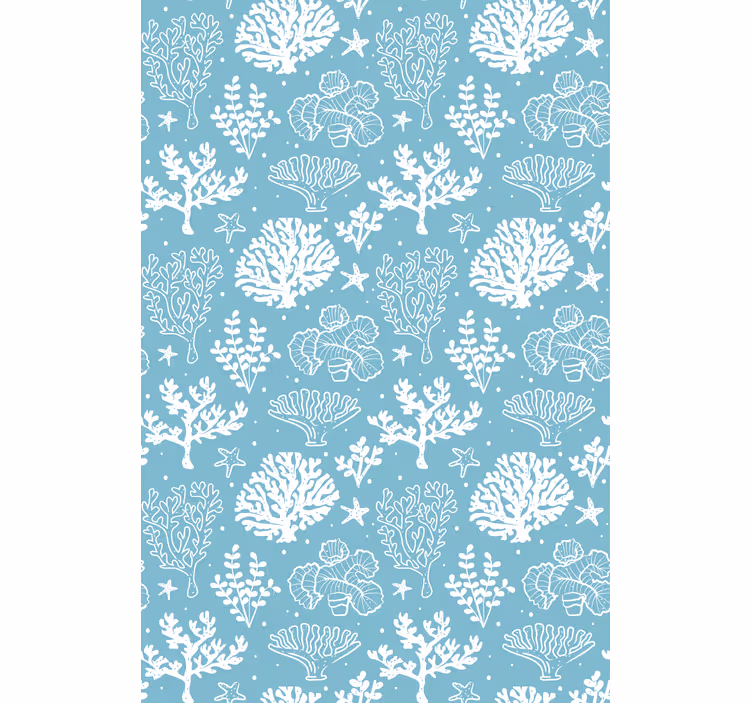 Coral Reef Silhouettes blind flowers - TenStickers