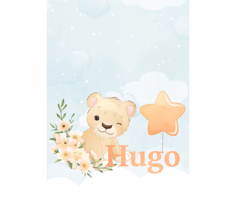 Custom Lion Cub roller blind nursery - TenStickers