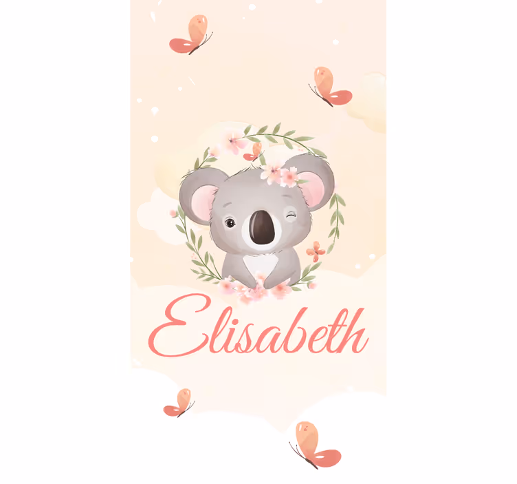 Blind kids personalized baby koala plush - TenStickers