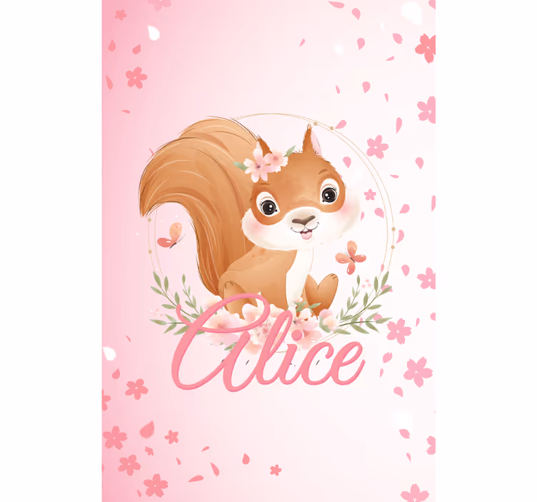 Squirrel with name blind kids - TenStickers