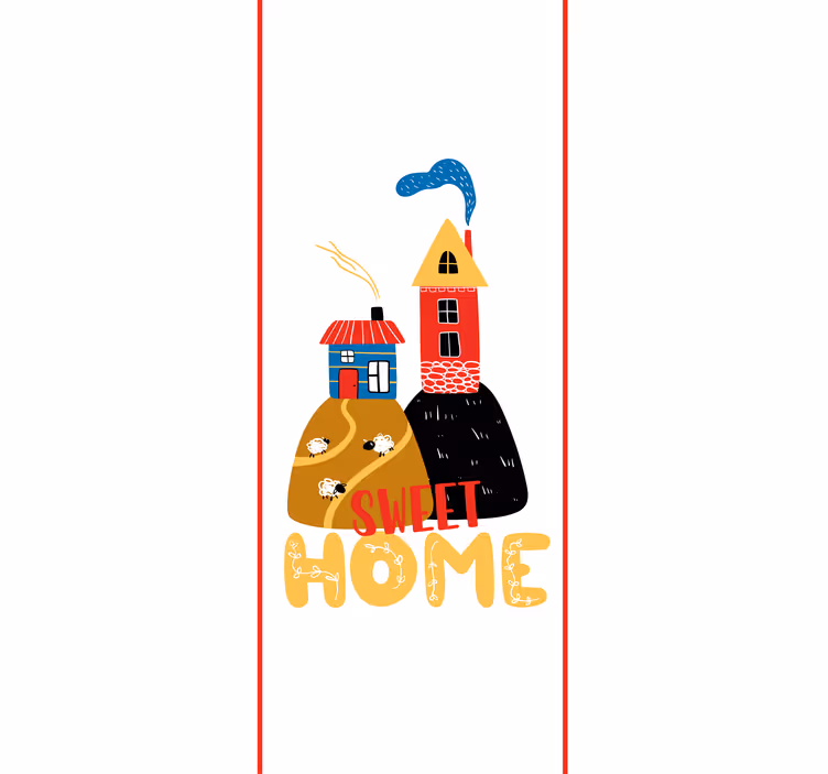 Charming house illustration text blind - TenStickers