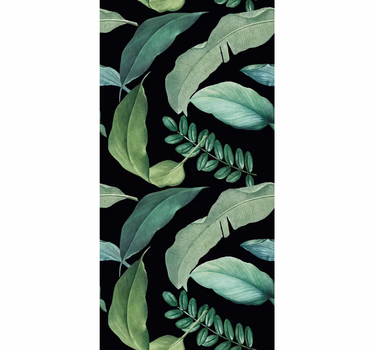 Lush Greenery Design blind flowers - TenStickers