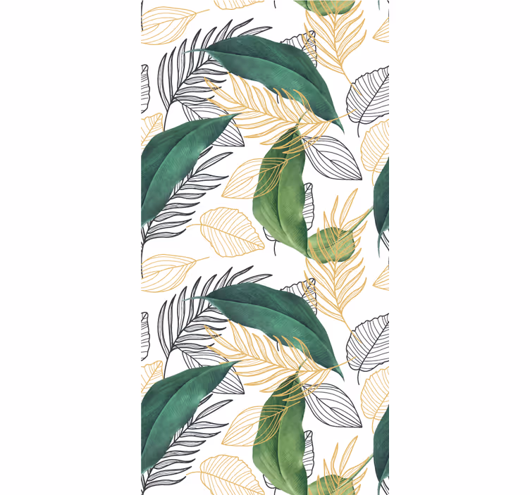 Lush Greenery Leaves blind flowers - TenStickers