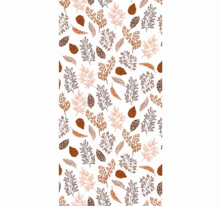 Autumn brown pattern blind flowers - TenStickers