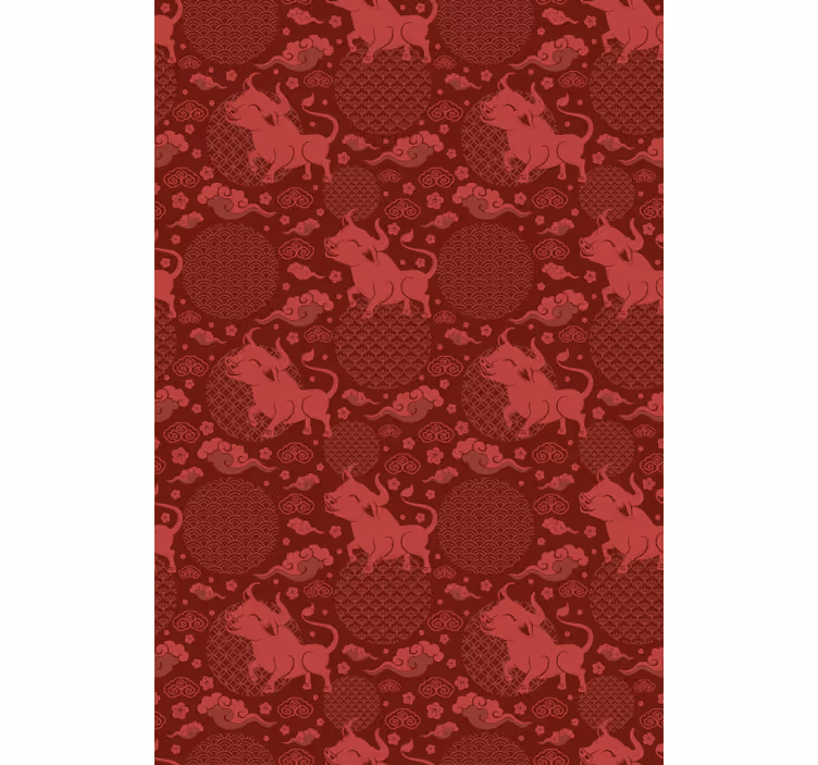 Reddish Bull Pattern animal blind - TenStickers