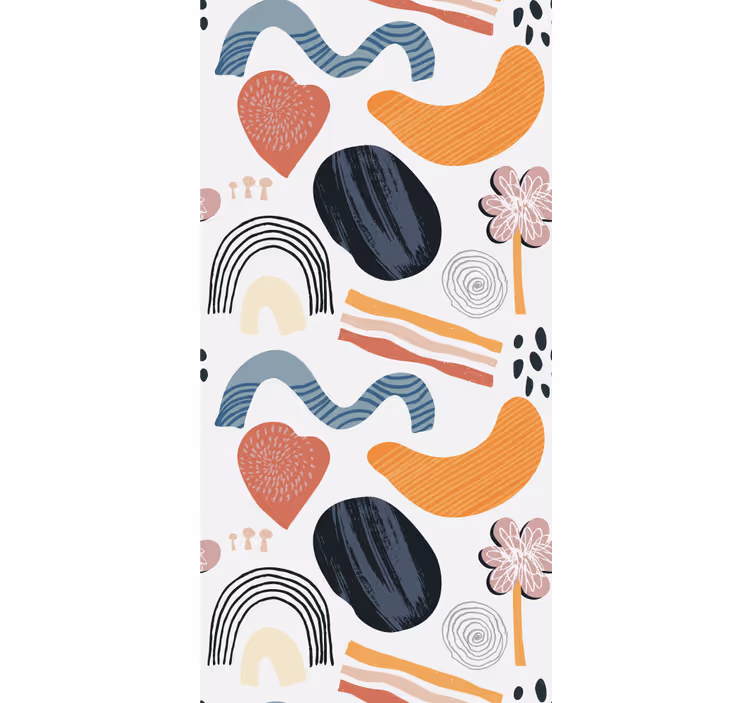 Abstract Pastel Shapes blind art - TenStickers