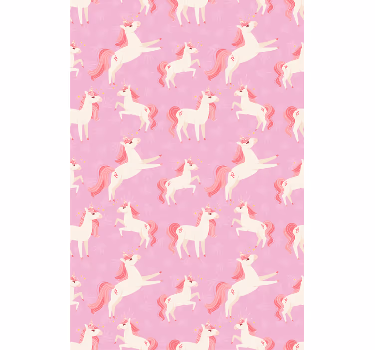 Pink unicorn fantasy blind kids - TenStickers