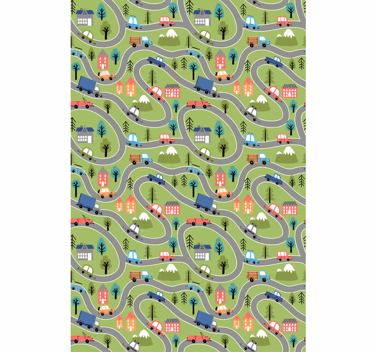 Colorful vehicle roads blind kids - TenStickers