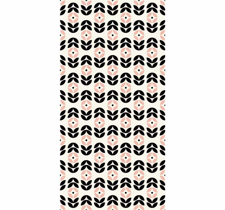 Geometric repetition beige floral blind - TenStickers