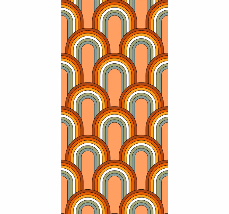 Retro arch patterns more vintage roller blind - TenStickers