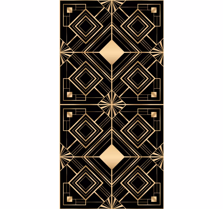 Geometric Gold Pattern modern blind - TenStickers
