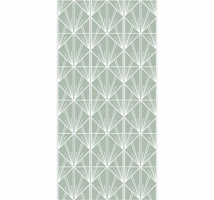 Geometric leaf pattern blind home office - TenStickers