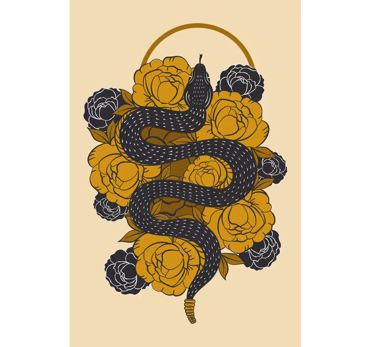 Snake Among Flowers more animal blind - TenStickers