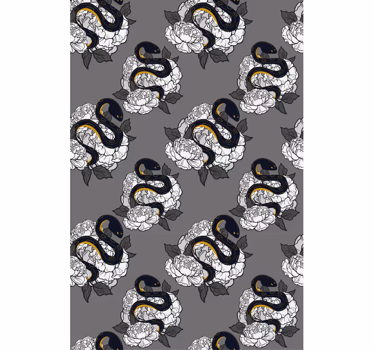 Snake and flower pattern more animal blind - TenStickers