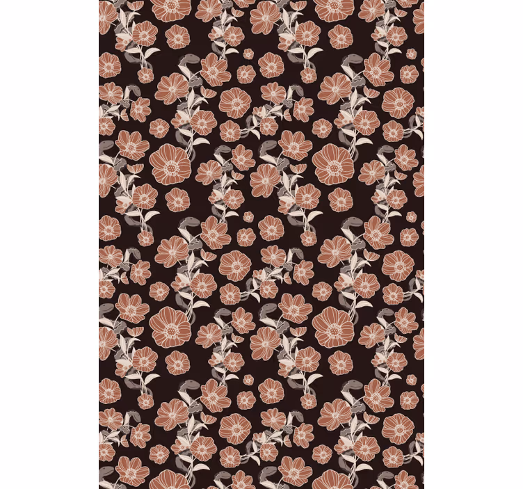 Vintage dark pattern floral blind - TenStickers