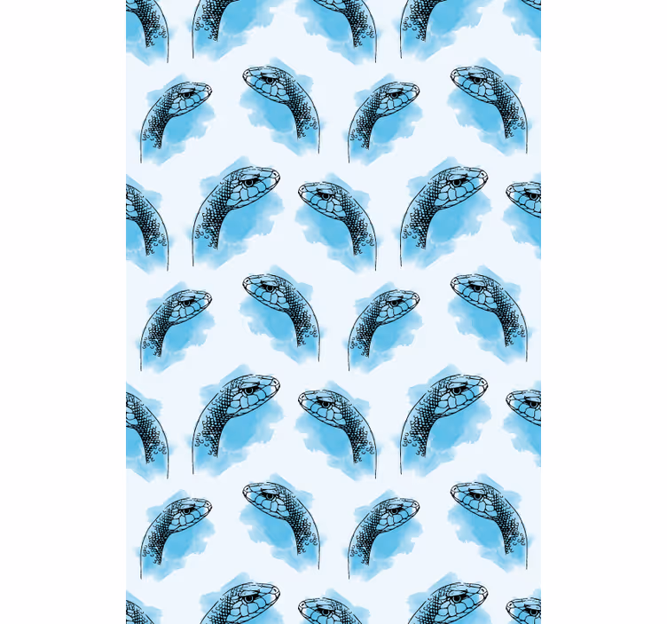 Blue snake faces animal blind - TenStickers