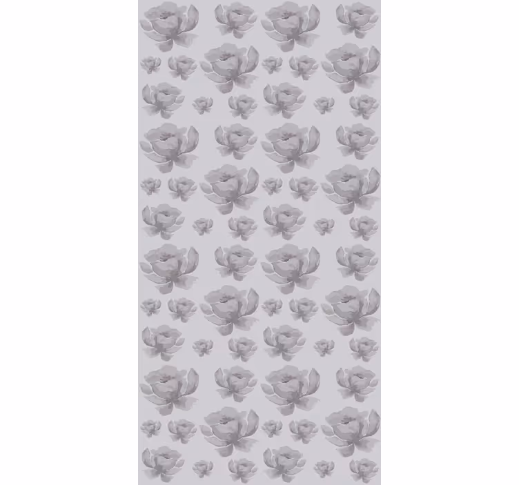 Grey delicate design blind flowers - TenStickers