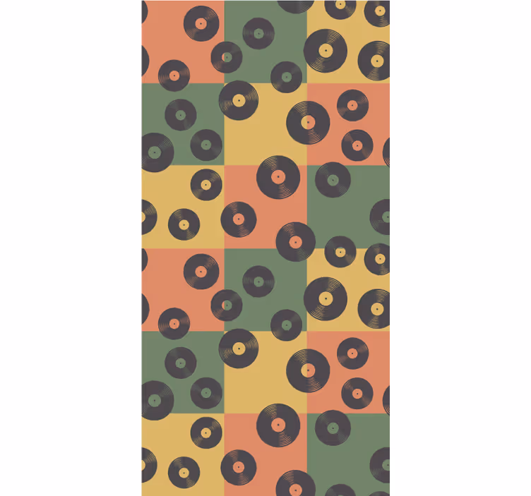 Retro vinyl records more vintage roller blind - TenStickers