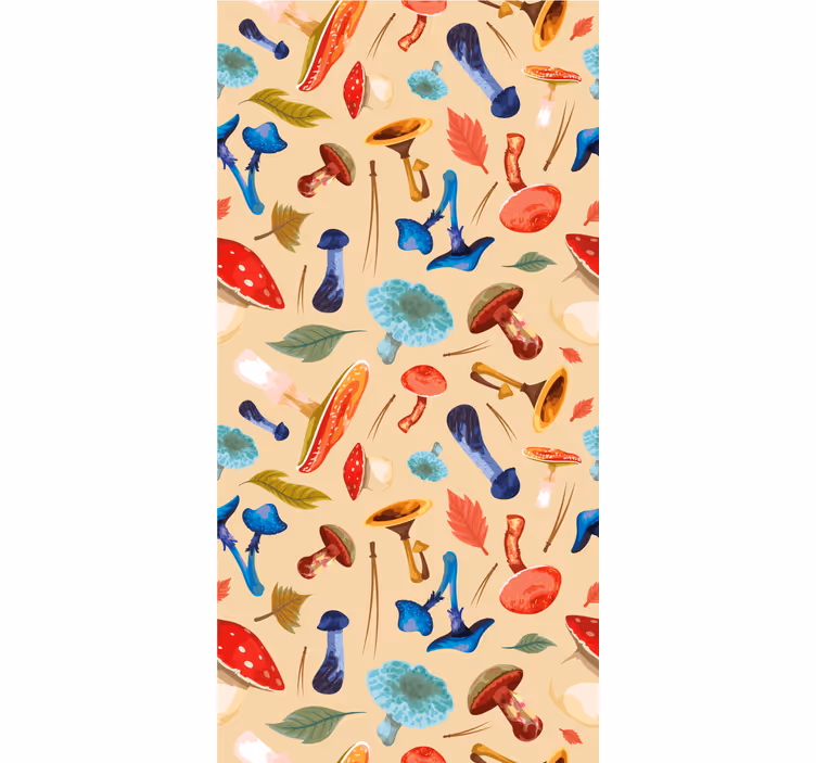 Colorful Mushroom Pattern blind fruit - TenStickers