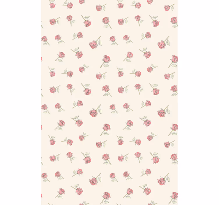 Gentle rose motif blind flowers - TenStickers