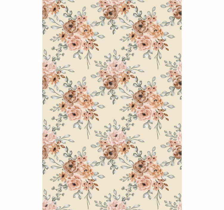 Gentle blossom composition blind flowers - TenStickers