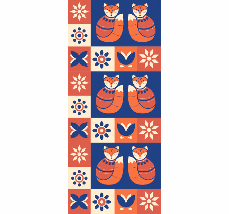 Charming Fox Patterns animal blind - TenStickers