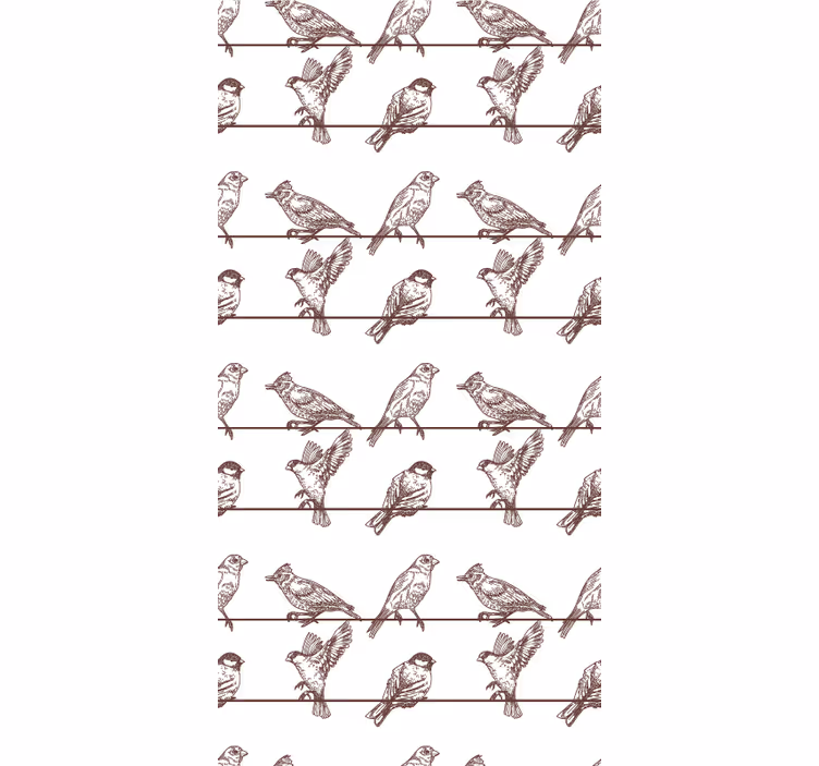 Avian Perched on Limbs blind flowers - TenStickers