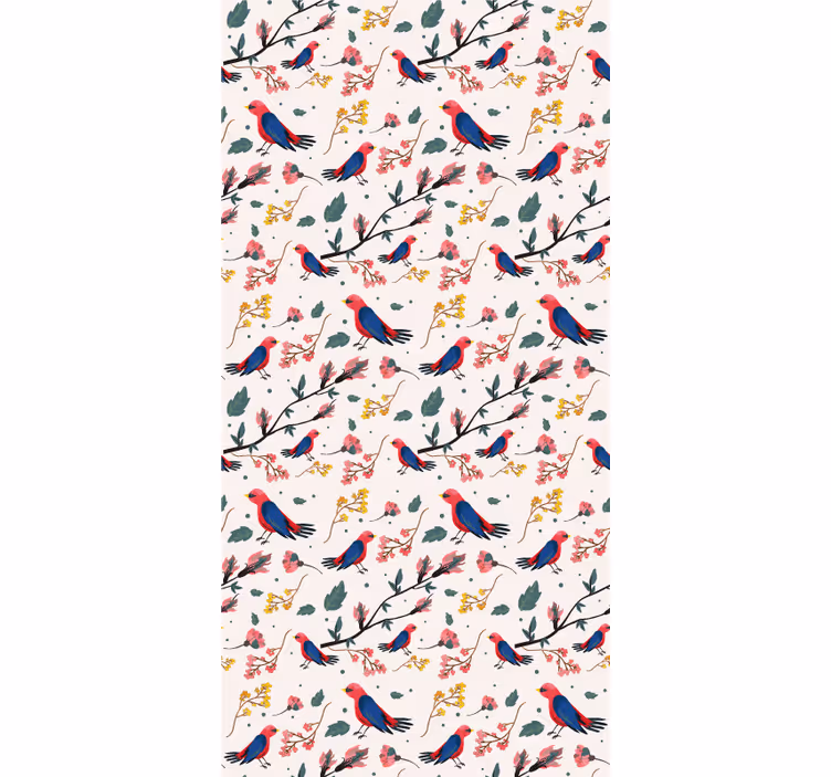 Vibrant Bird Patterns blind flowers - TenStickers