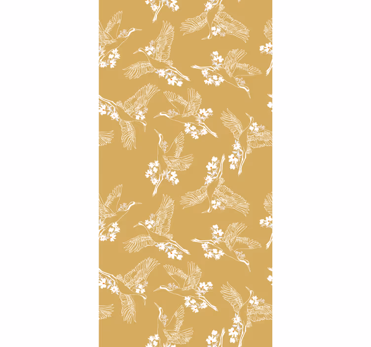 Graceful Avian Theme blind flowers - TenStickers