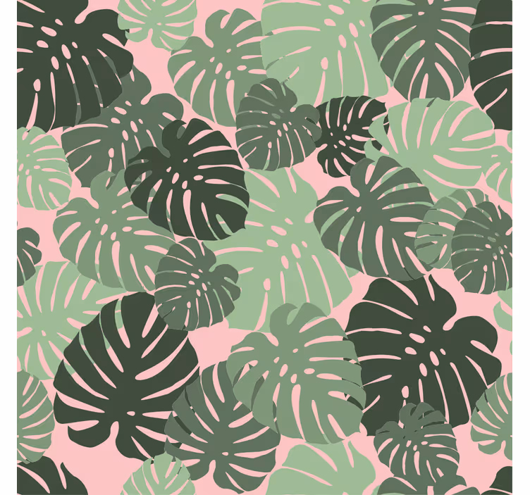 Tropical Monstera Pattern blind flowers - TenStickers