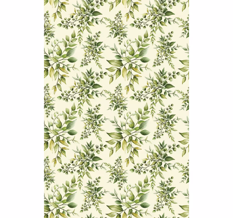 Lush Greenery Pattern blind flowers - TenStickers