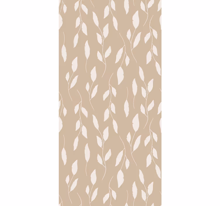 Delicate beige leaf pattern blind flowers - TenStickers