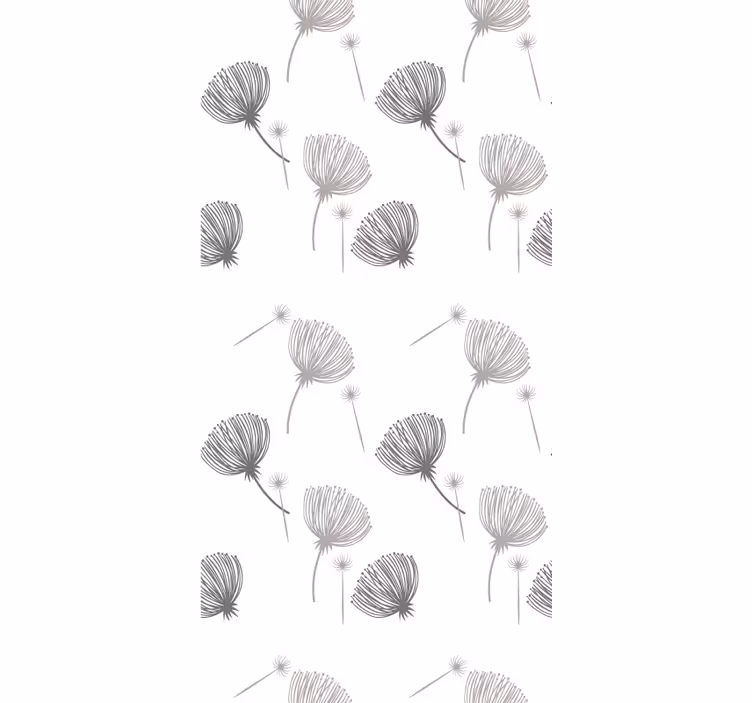 Soft grey pattern blind flowers - TenStickers