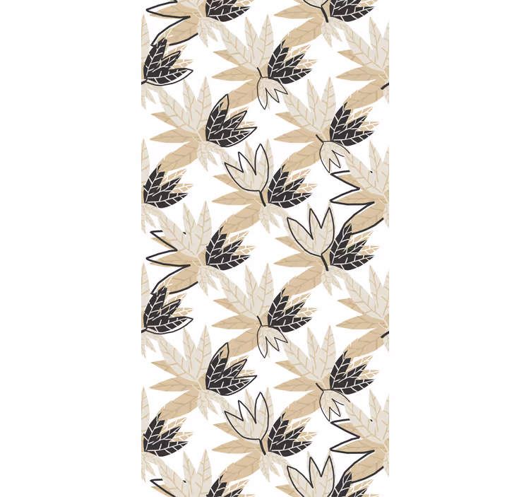 Stylish Leaf Motif blind flowers - TenStickers