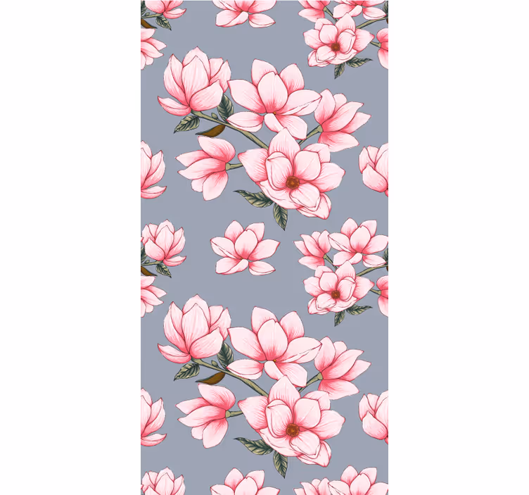 Magnolia Blossom Pattern blind flowers - TenStickers