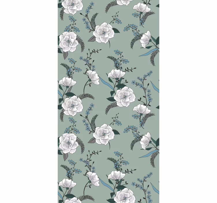 Magnolia Floral Pattern blind flowers - TenStickers