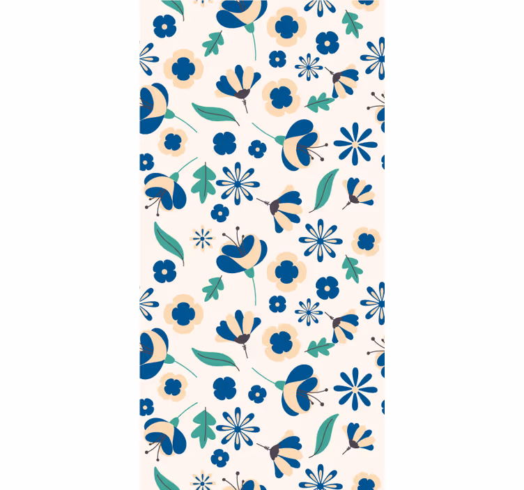 Botanical Floral Pattern blind flowers - TenStickers